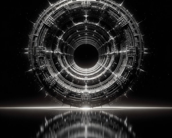 Futuristic Circular Design with Intricate Patterns