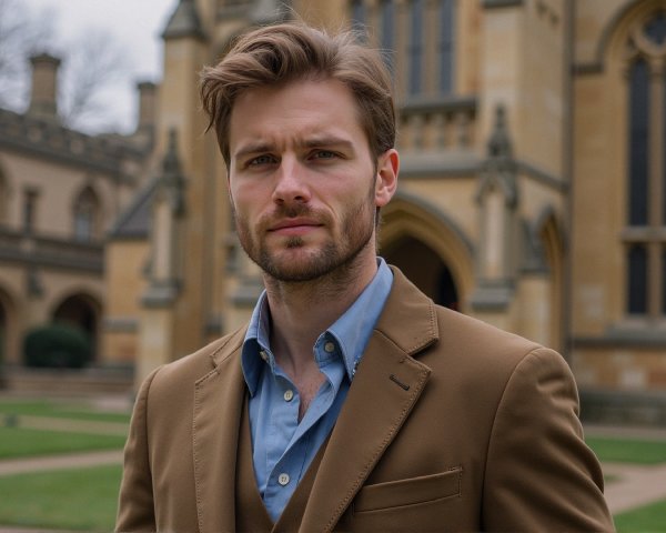 Headshot of a man with blue eyes and light brown hair