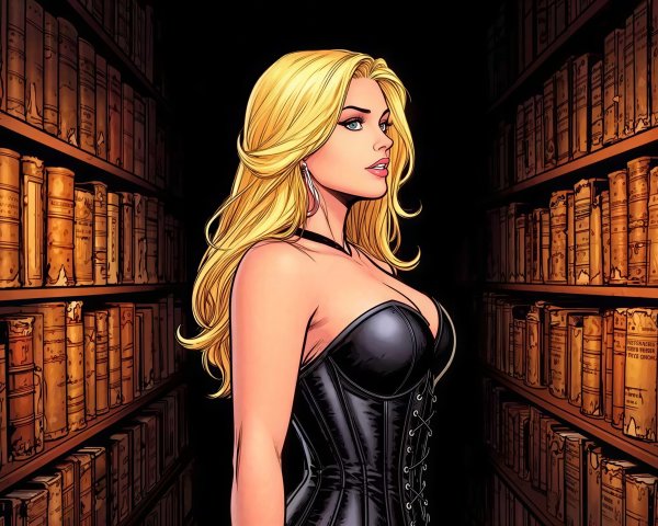 Hyper-realistic comic book style artwork of a woman