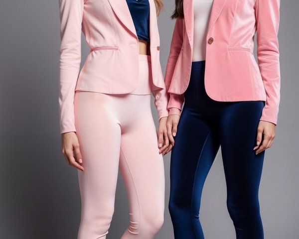Models in Stylish Pink Blazers with Coordinated Outfits