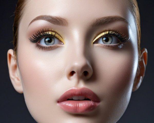 Close-up Portrait of Woman with Futuristic Features