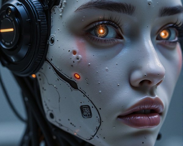 Detailed Humanoid Robot with Futuristic Features