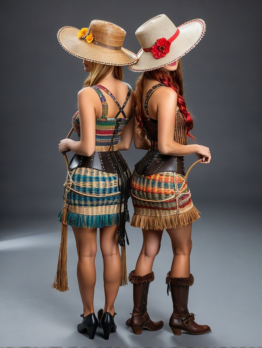 Women in Vibrant Culturally Inspired Outfits