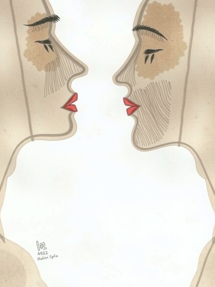 Stylized Profile Faces with Bold Features and Depth