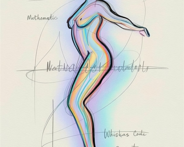 Stylized Figure Blending Art and Mathematics