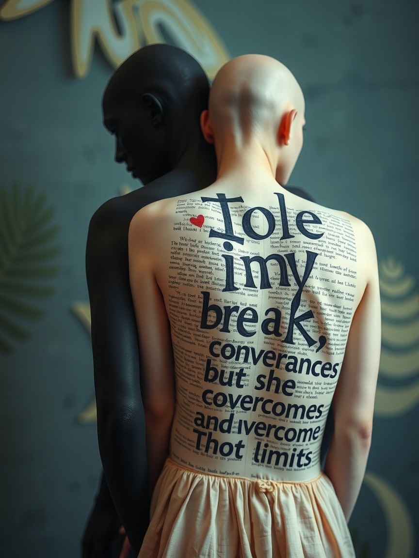 Contrasting Figures with Text and Organic Patterns
