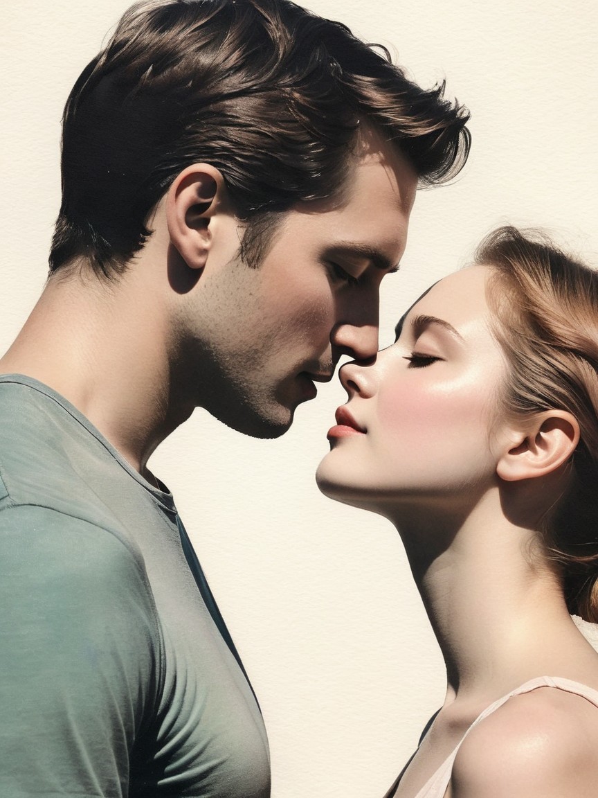Close-Up of a Couple Sharing an Intimate Moment