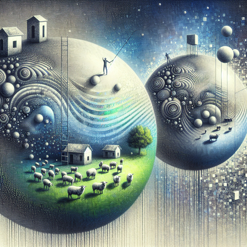 Surreal Artwork of Two Contrasting Planets