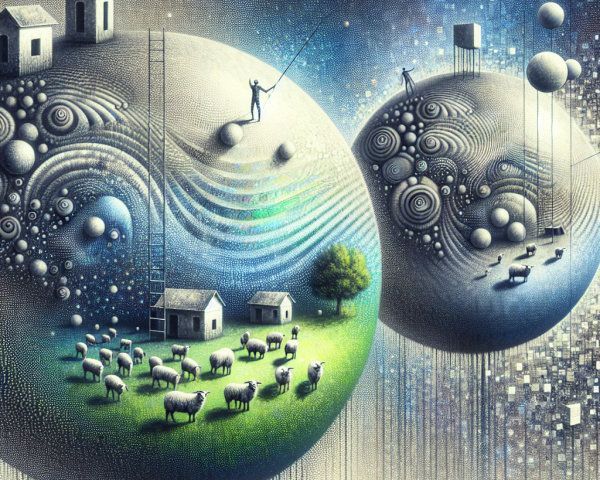 Surreal Artwork of Two Contrasting Planets