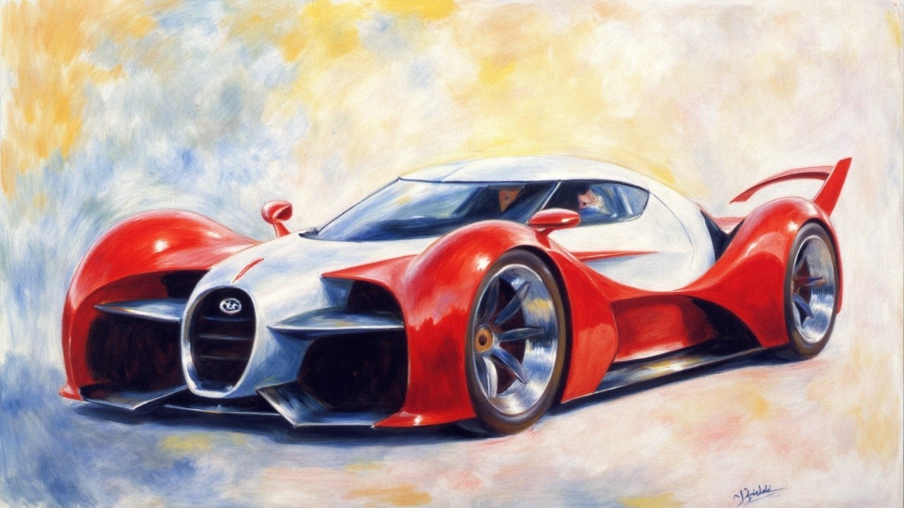 Futuristic Sports Car with Dynamic Design Elements