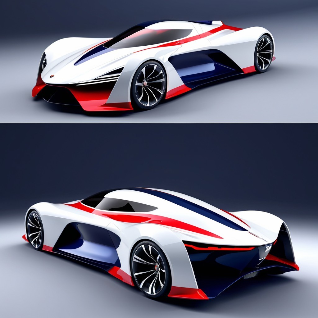 Futuristic Hypercar with Aerodynamic Design Features