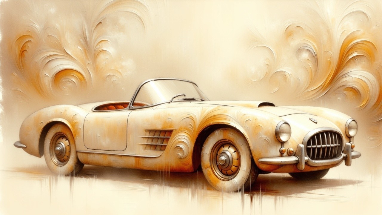 Classic Convertible Car with Vintage Design Features