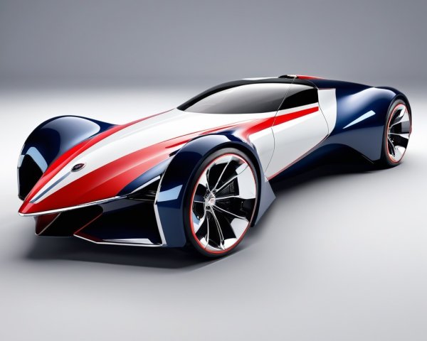 Futuristic Sports Car with Aerodynamic Design Elements