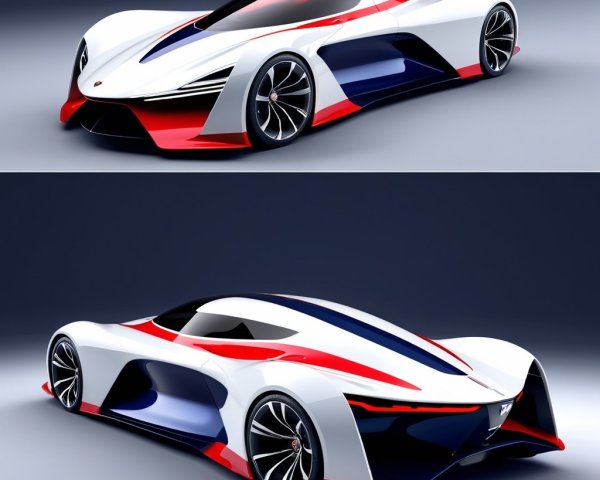 Futuristic Hypercar with Aerodynamic Design Features
