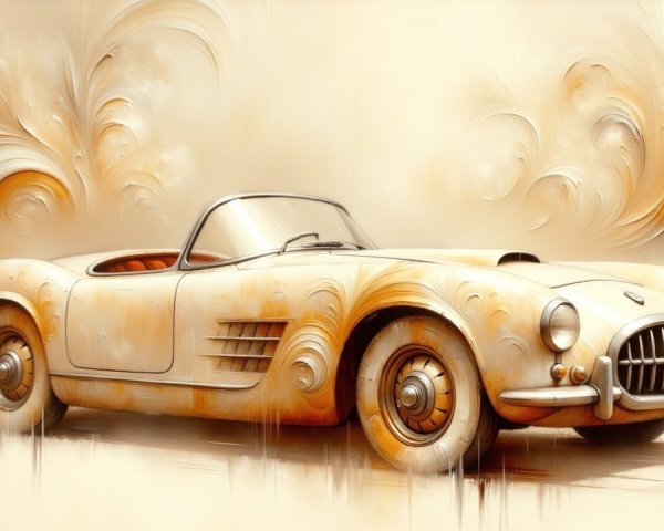 Classic Convertible Car with Vintage Design Features