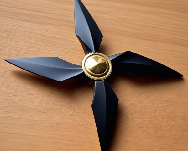 Modern Four-Blade Fidget Spinner with Matte Finish