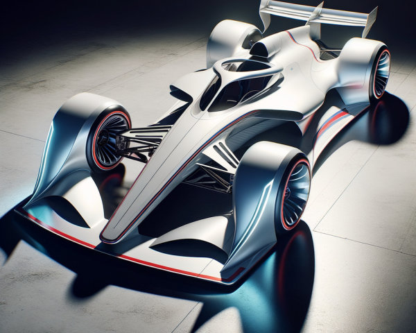 Futuristic Concept Race Car Design with Unique Features