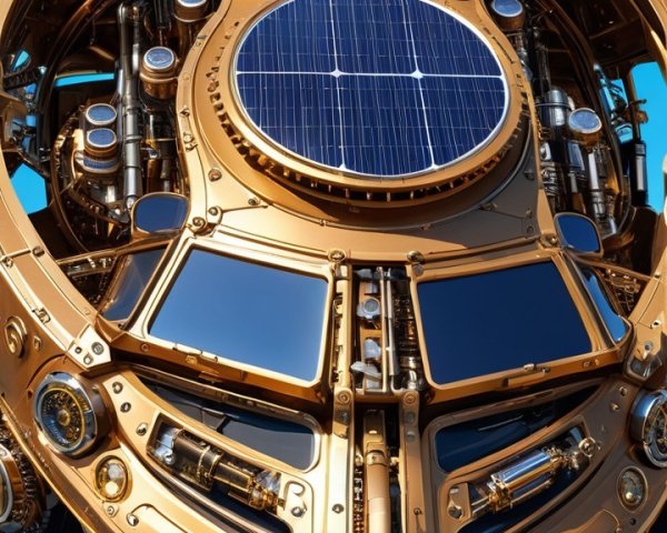 Futuristic Solar-Powered Circular Machine Design