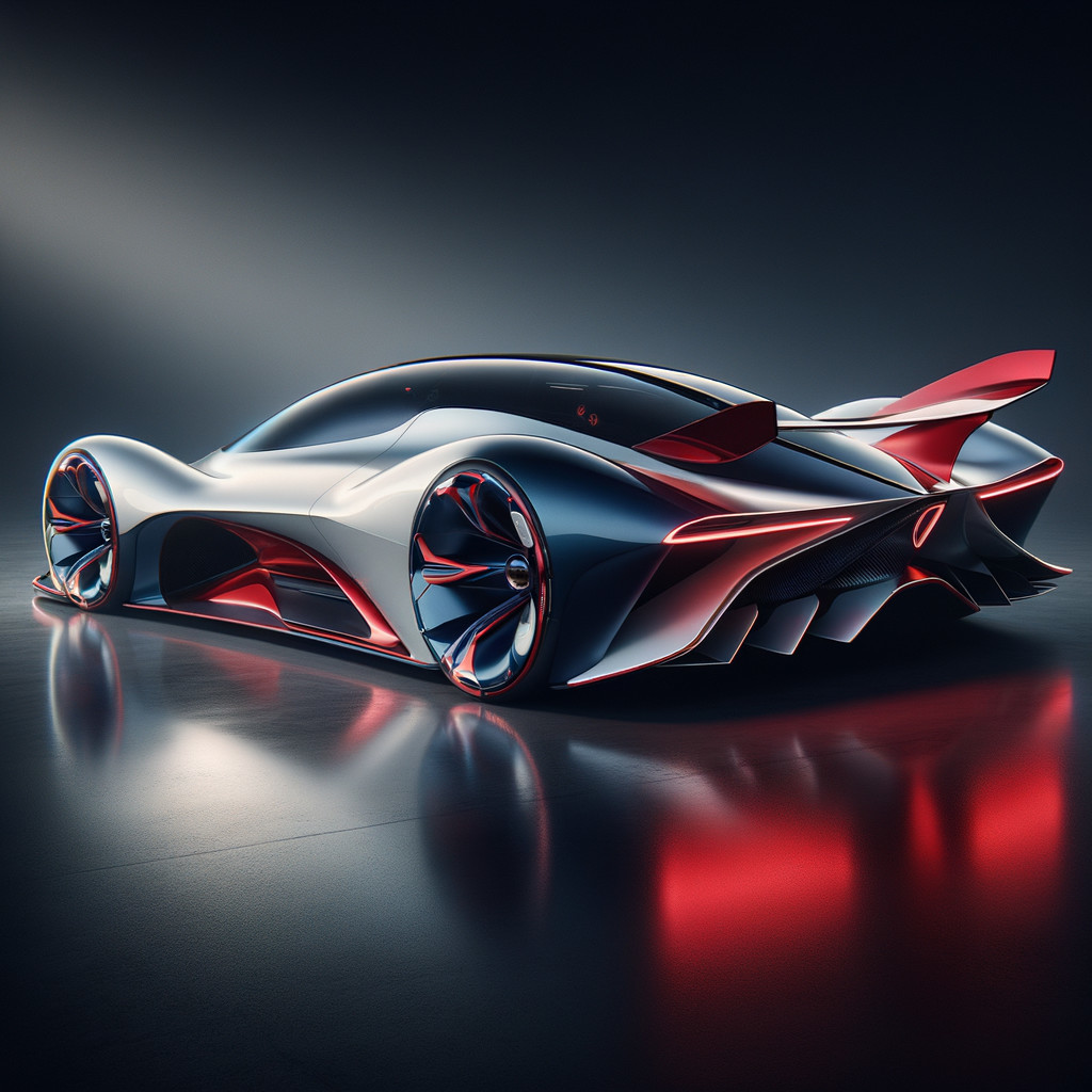 Futuristic Hypercar with Streamlined Design and Colors