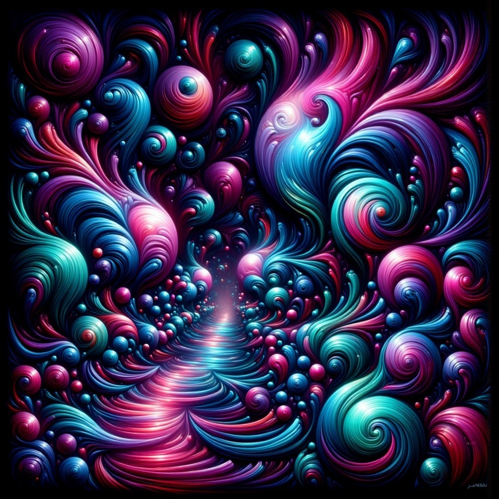 Vibrant Tapestry of Colors in Swirling Patterns