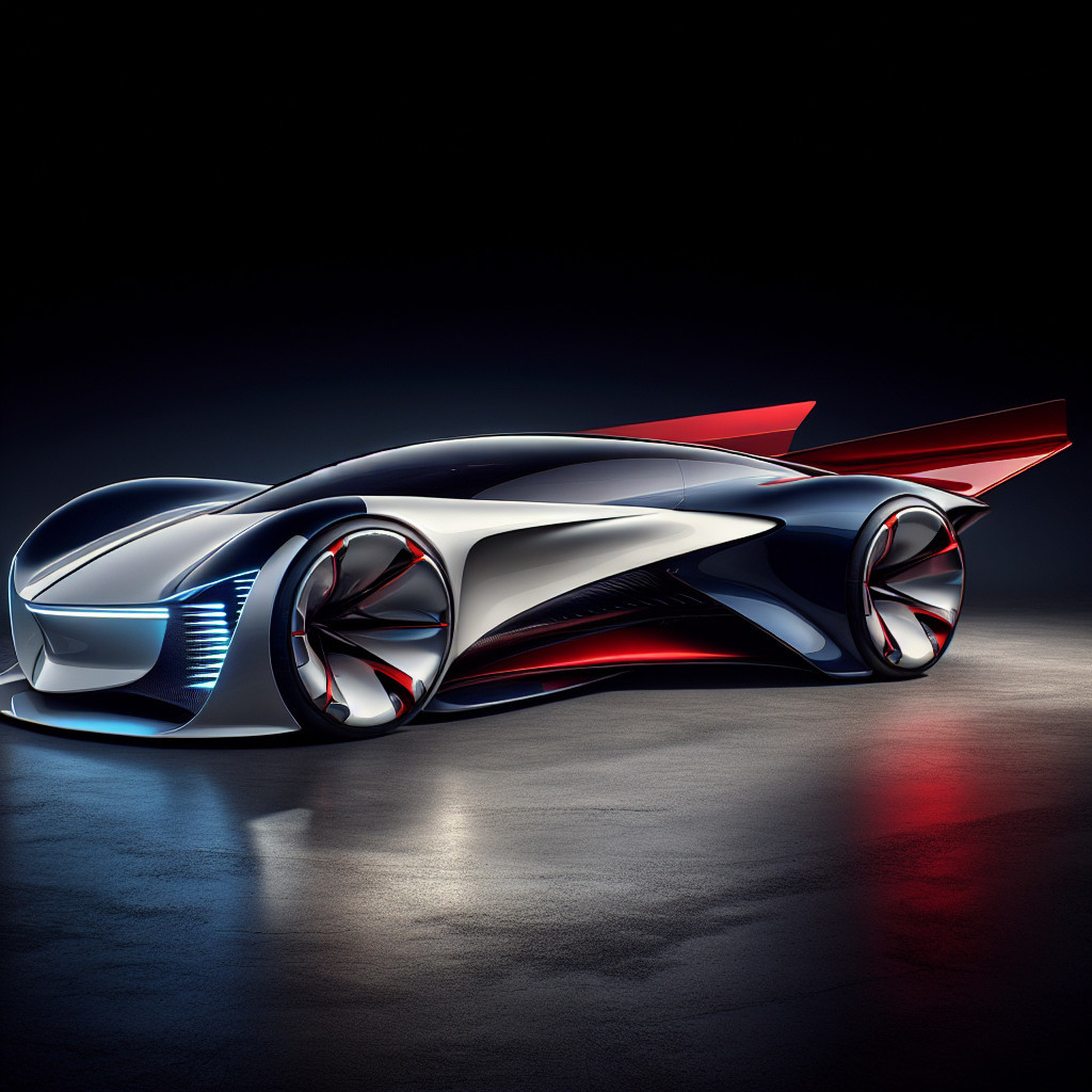Futuristic Car Design with Aerodynamic Features