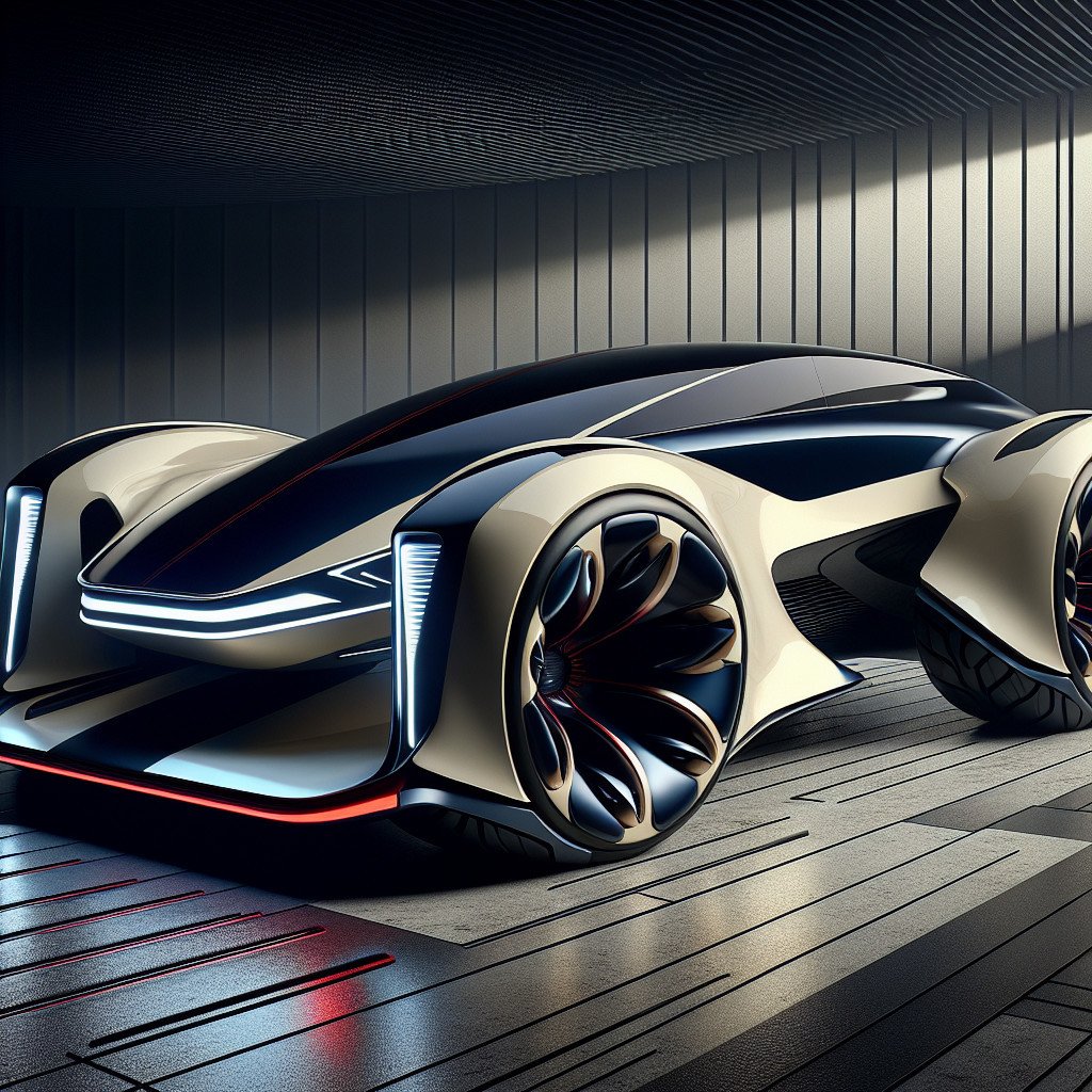 Futuristic Car Design with Aerodynamic Features