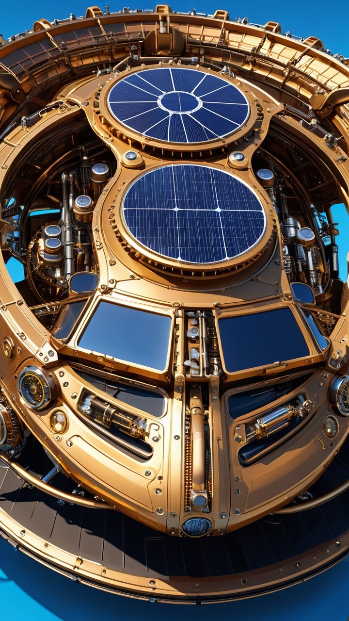 Futuristic Solar-Powered Circular Machine Design