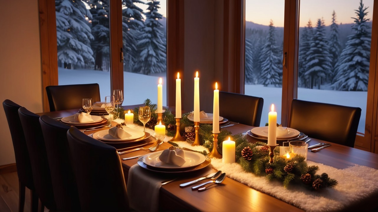 Elegant Dining Table Set for a Festive Gathering