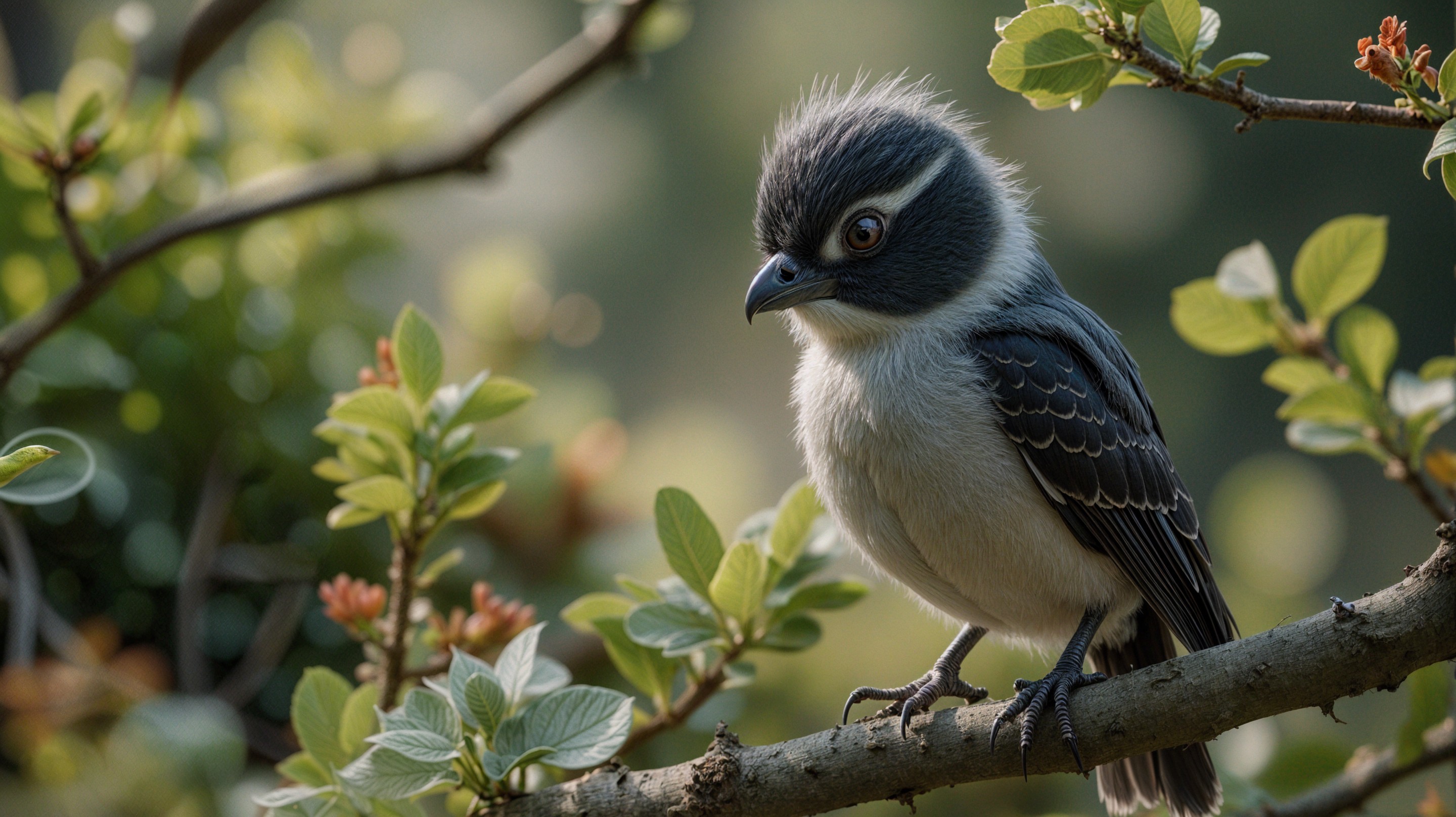 Charming Bird Amidst Lush Greenery