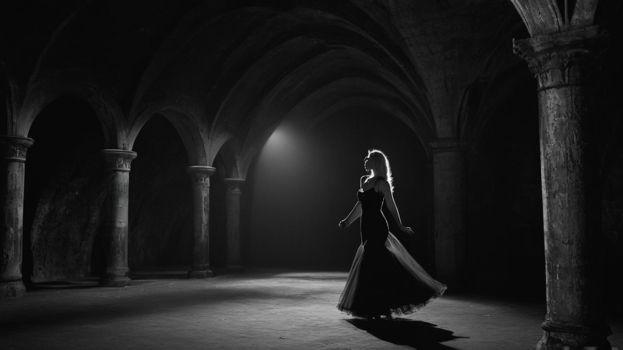 Underground Dance Performance in Dimly Lit Space