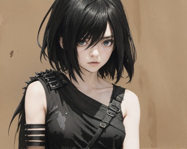 Character Description with Edgy Fashion Elements