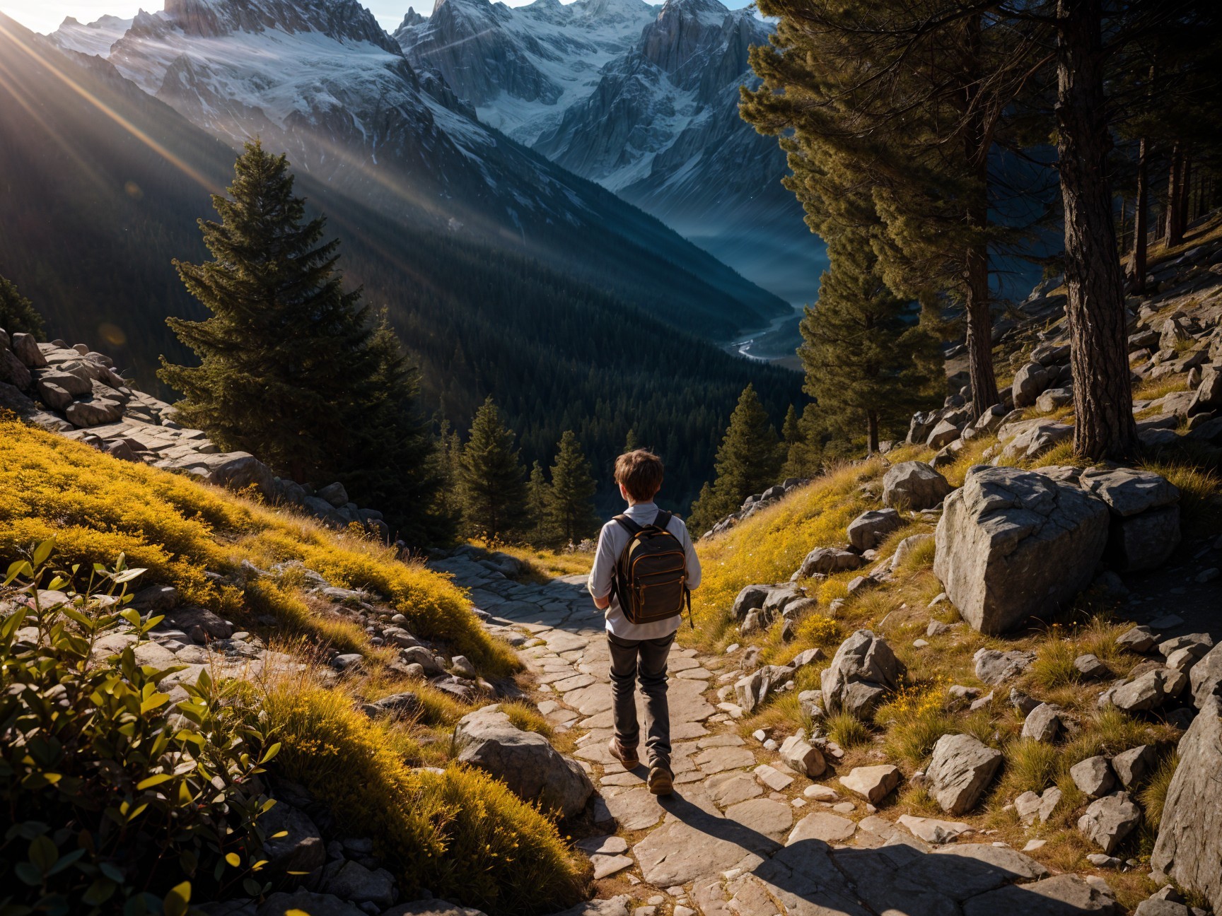 Strolling Through a Serene Mountain Valley