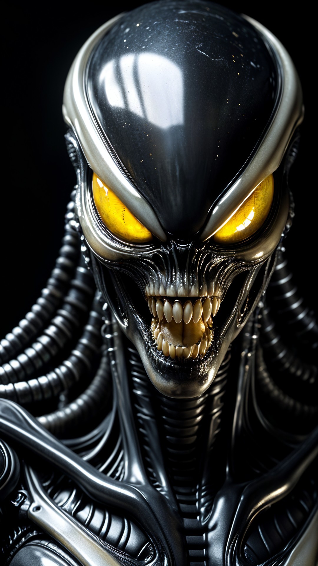 Detailed Description of a Glossy Alien Figure