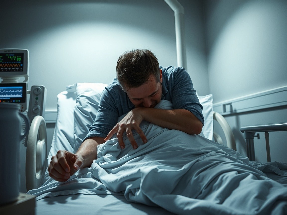 Emotional Distress in a Dim Hospital Room Setting