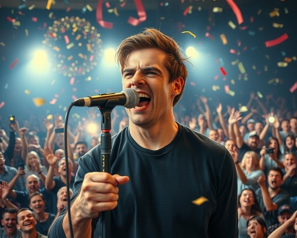 Live concert performance with vibrant lights and crowd