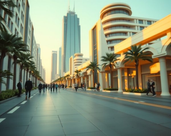 Modern Urban Scene with Contemporary Architecture