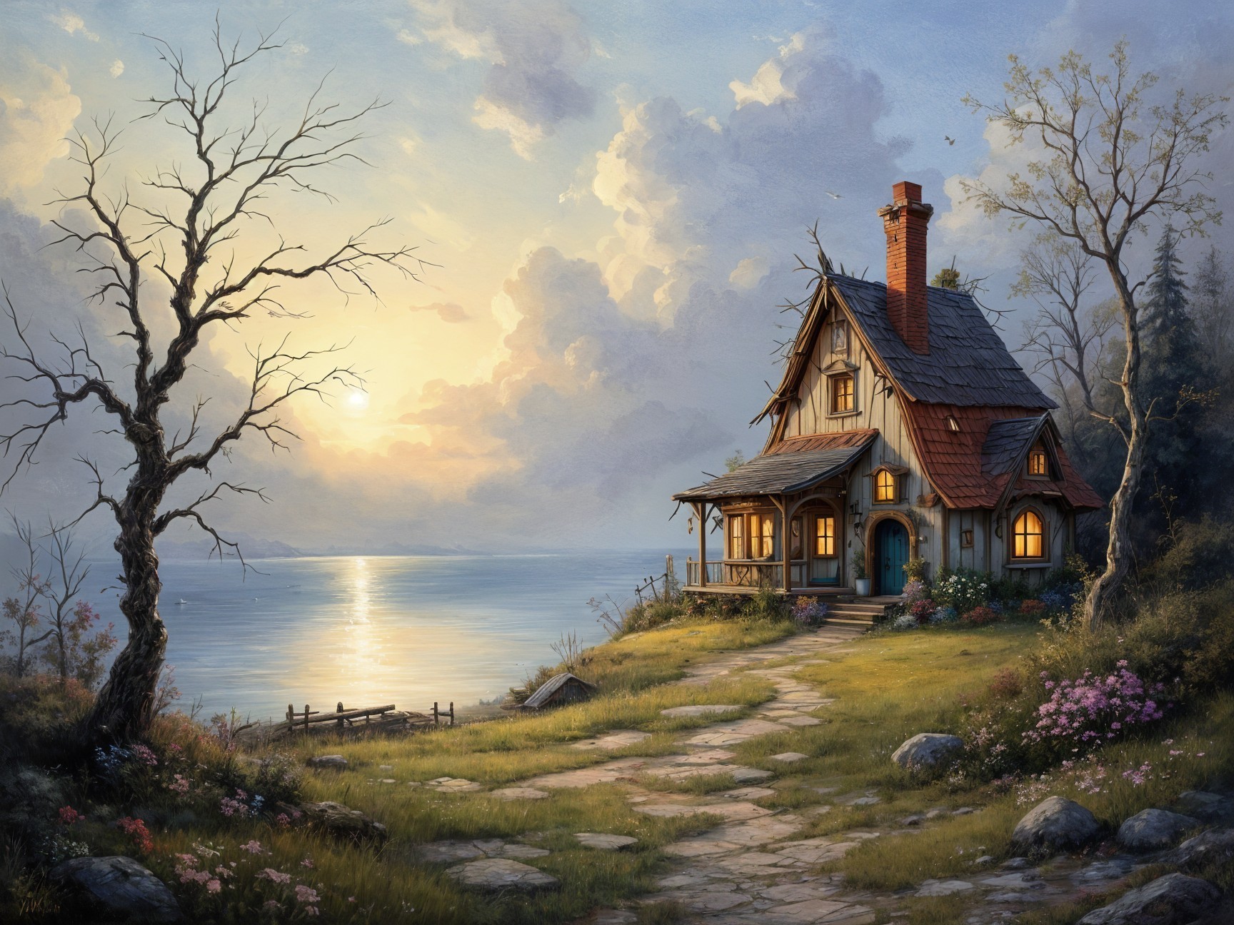 Charming Lakeside Cottage with Rustic Features