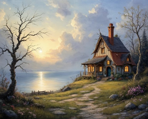 Charming Lakeside Cottage with Rustic Features