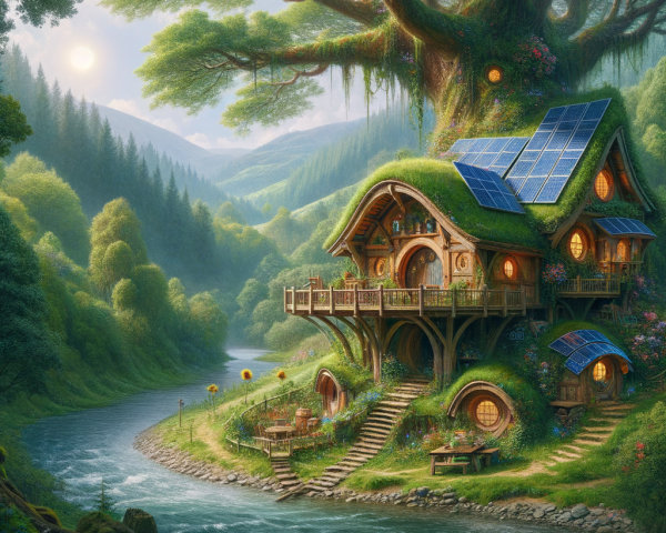 Whimsical Cottage by Tranquil River with Gardens