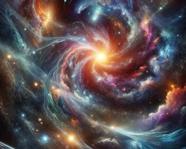 Vibrant Cosmic Scene of Galaxies and Nebulae