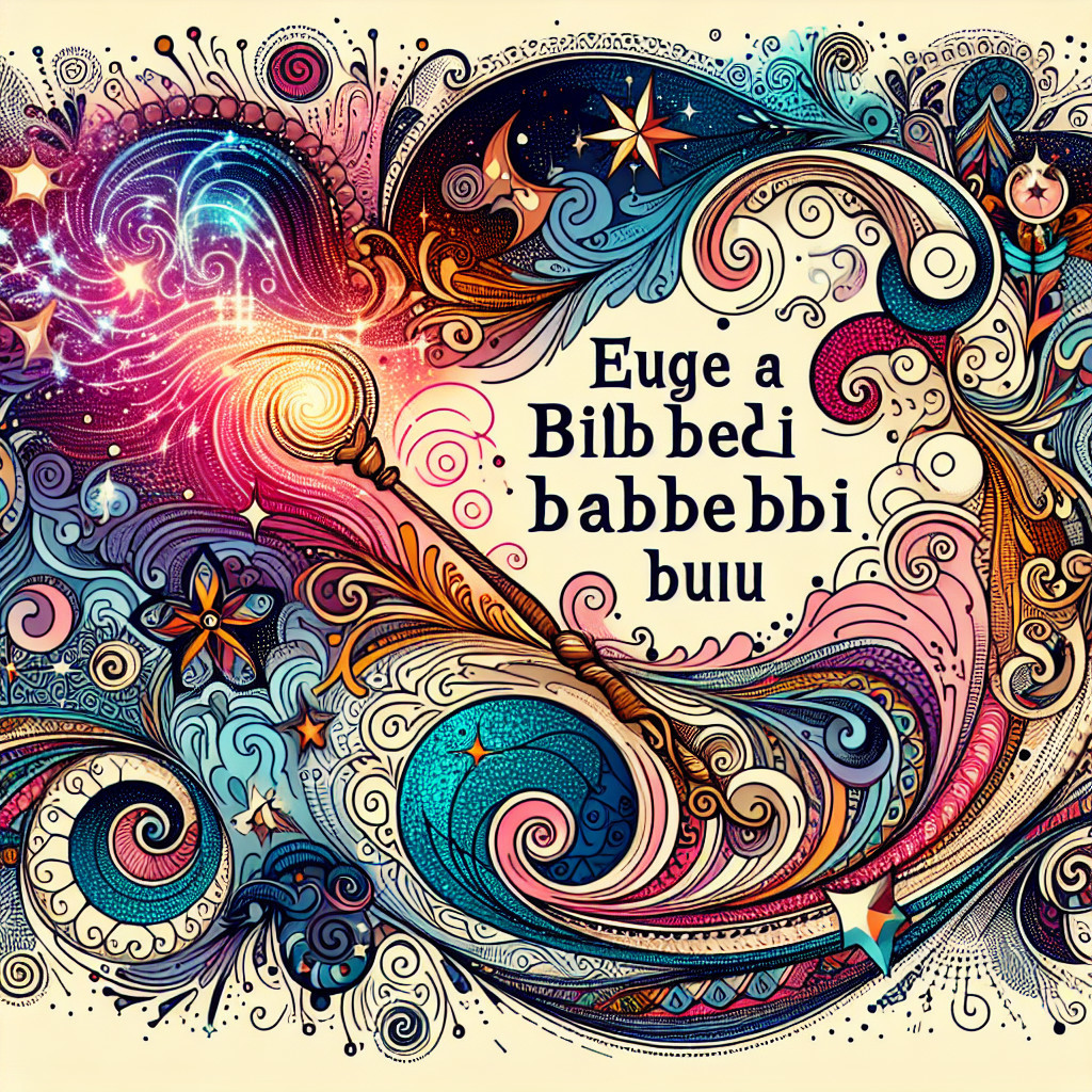 Vibrant Cosmic Design with Intricate Patterns and Text