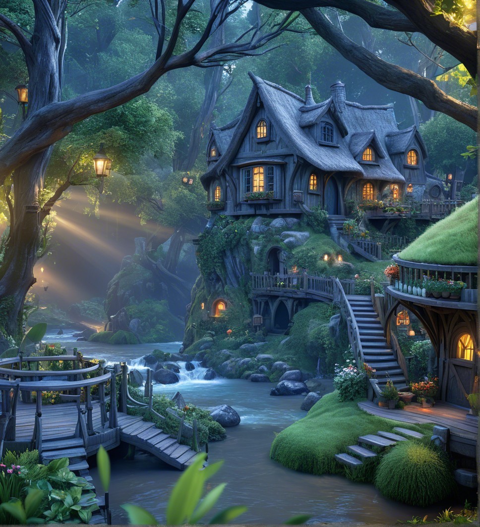 Whimsical Cottage in a Lush Forest Setting