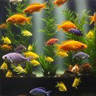 Vibrant Underwater Scene with Colorful Fish and Plants