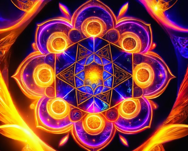 Vibrant Mandala Design with Intricate Patterns and Colors