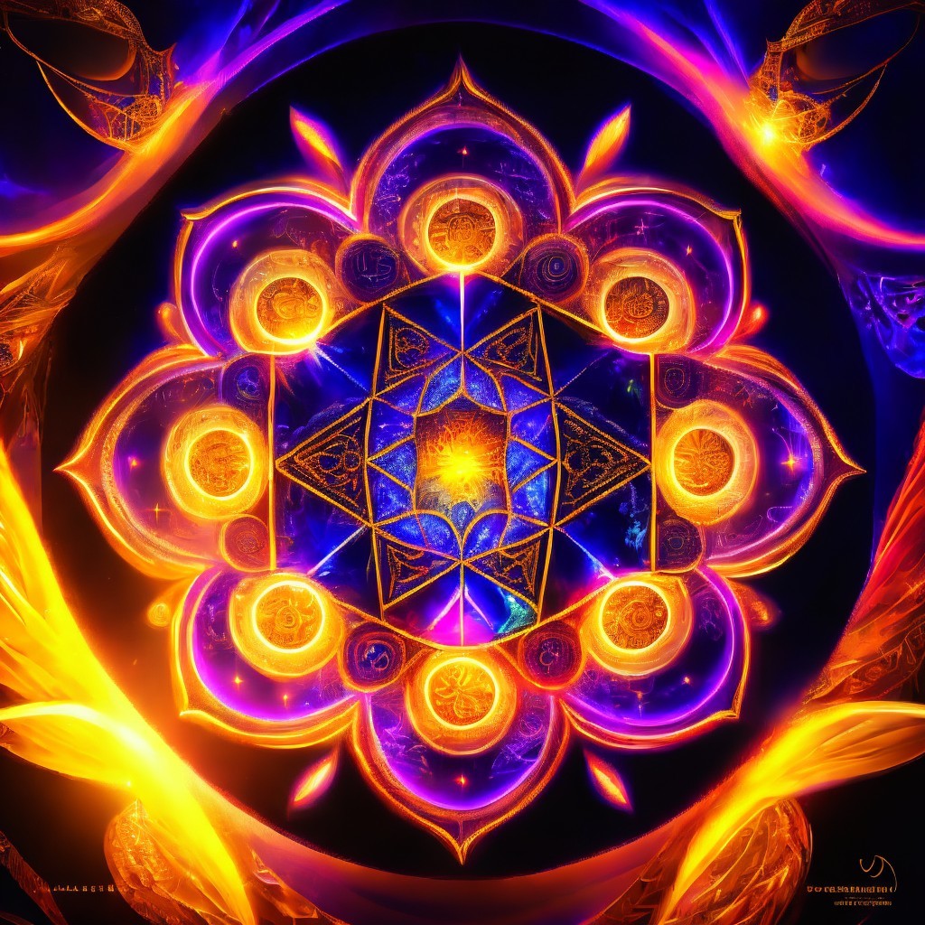 Vibrant Mandala Design with Intricate Patterns and Colors