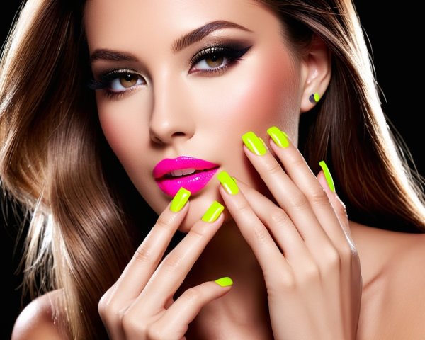 Glamorous Portrait of a Woman with Bold Makeup