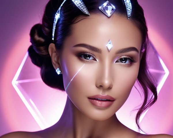 Glamorous Portrait of a Woman with Ethereal Lighting