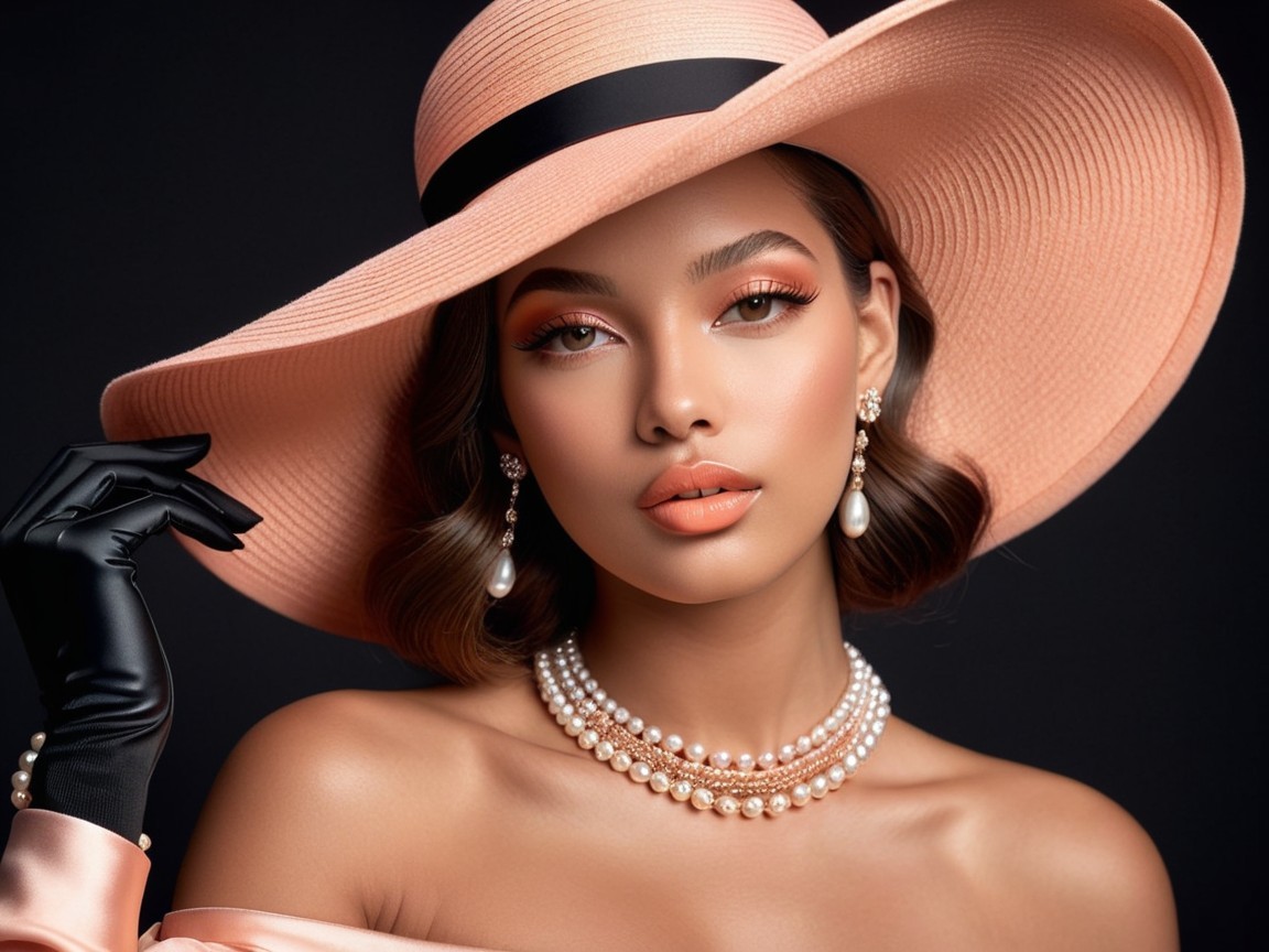 Elegant Glamour in Pink and Pearls