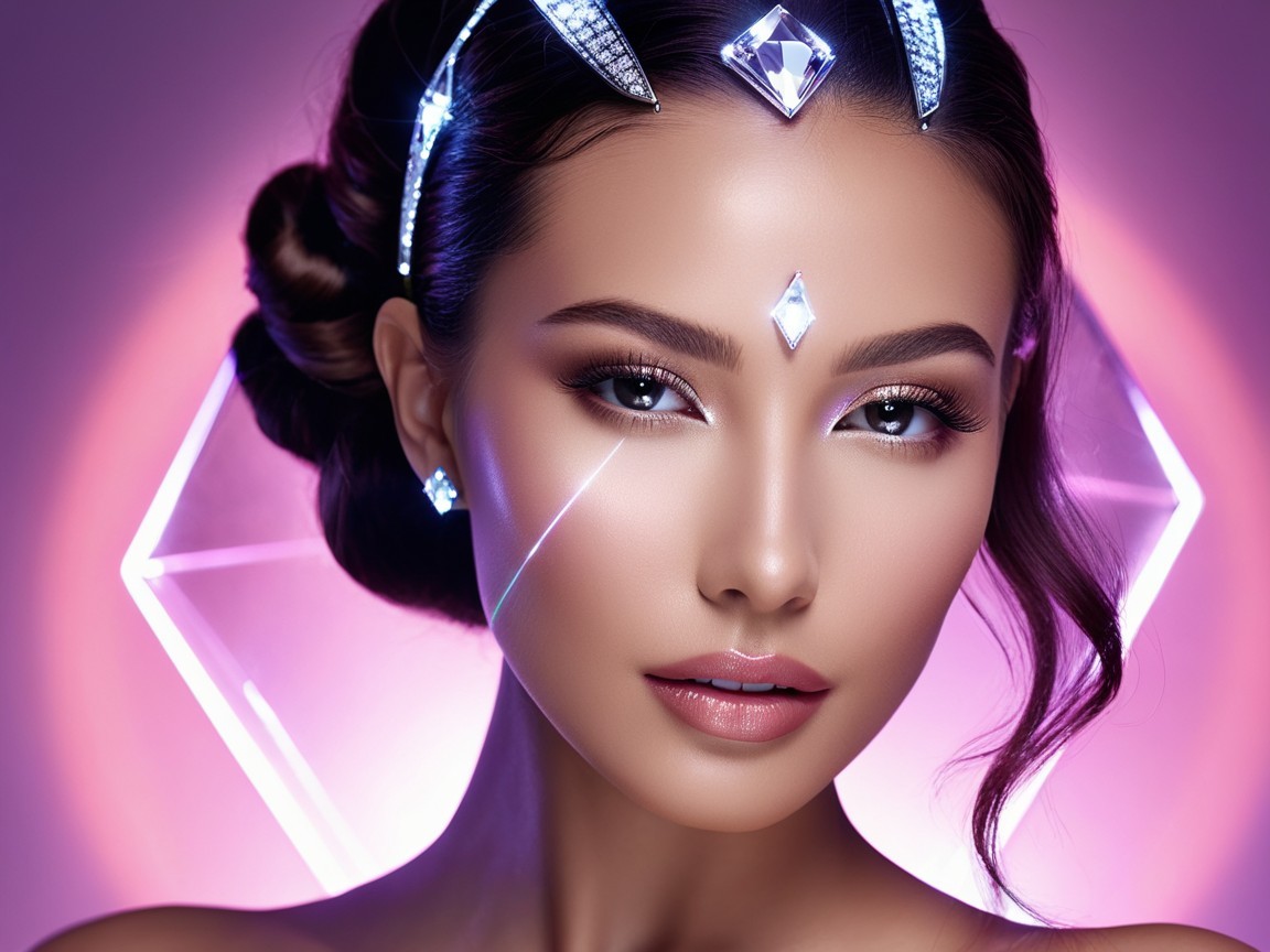 Glamorous Portrait of a Woman with Ethereal Lighting