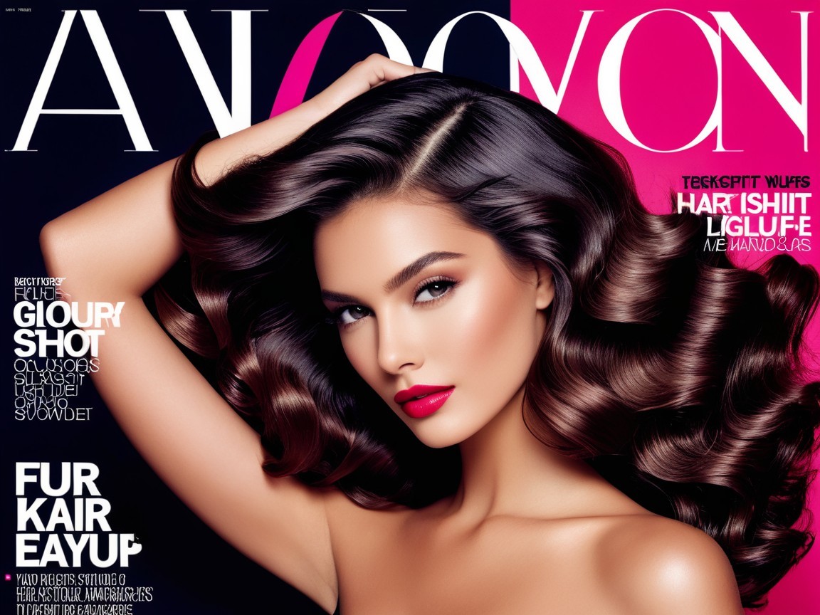 Glamorous Magazine Cover with Bold Typography and Model